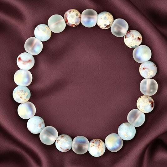 Aura Quartz & Sea Sediment Bracelet