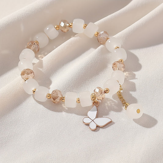 Handmade Beaded Butterfly Bracelet