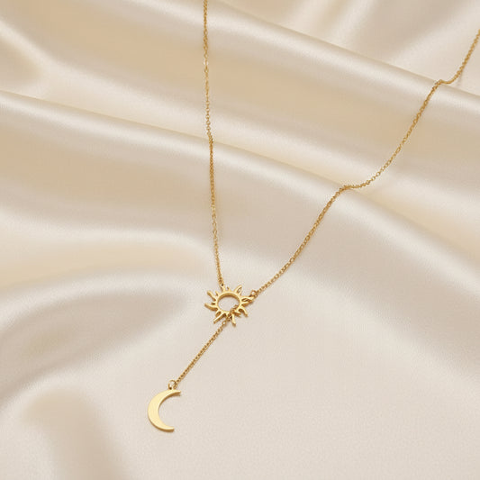 Sun & Moon Necklace, Eid & Ramadan Gift