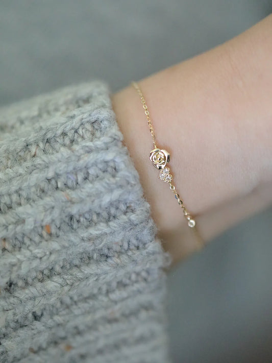 Shiny Zircon Rose Gold Bracelet