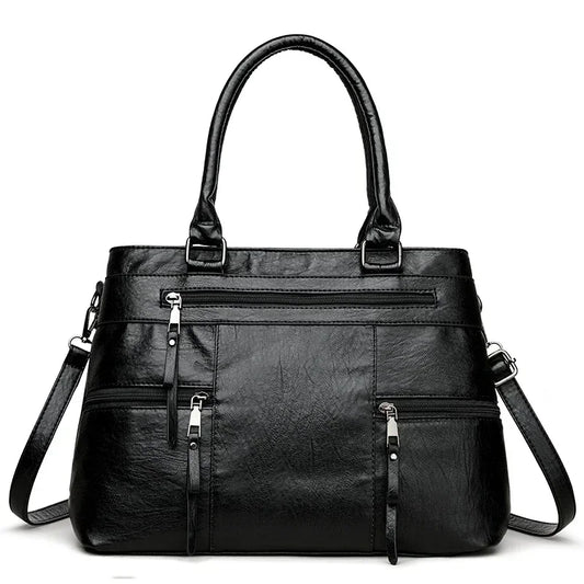 Elegant PU leather handbag for women.