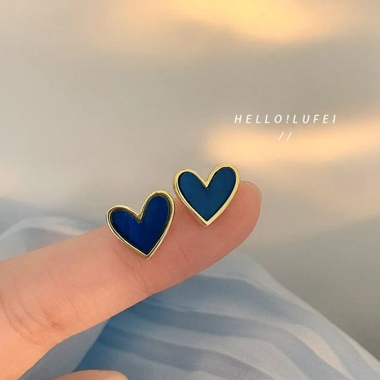 Blue Heart Acrylic Studs