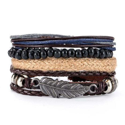 06 2024 Leather Braided Bracelet For Men