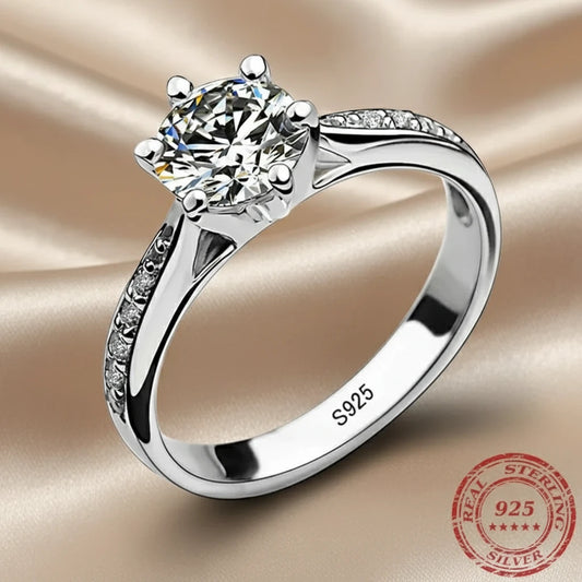 70ct Imitation Diamond Ring in 925 Sterling Silver
