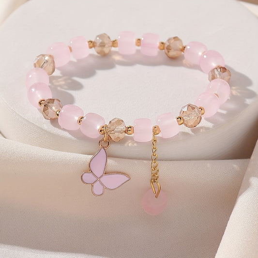 Handmade Beaded Butterfly Bracelet