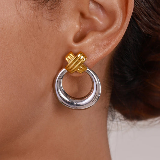 Chunky Gold Knot Earrings