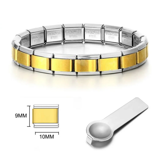 A versatile 9mm wide Italian-style charm link