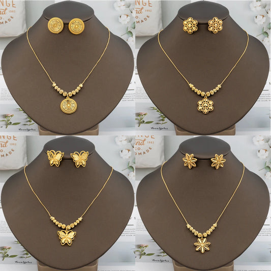 Italian Gold Plated Jewelry Set