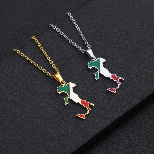 Italian Map Necklace