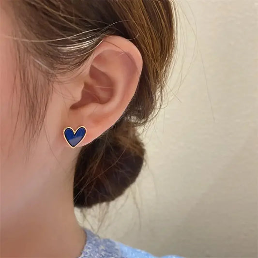 Blue Heart Acrylic Studs