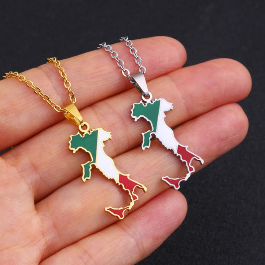 Italian Map Necklace