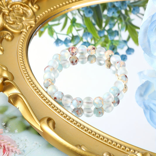 Aura Quartz & Sea Sediment Bracelet